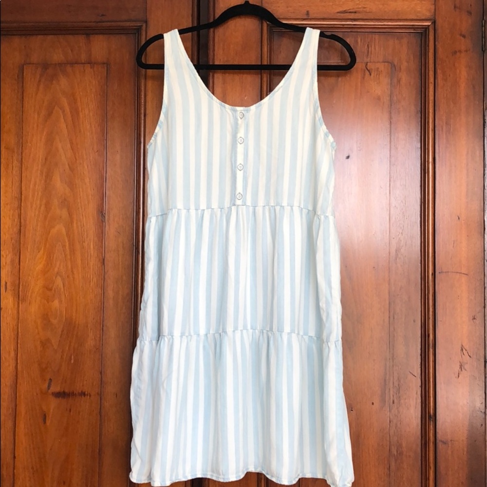 Tiered Striped Dress